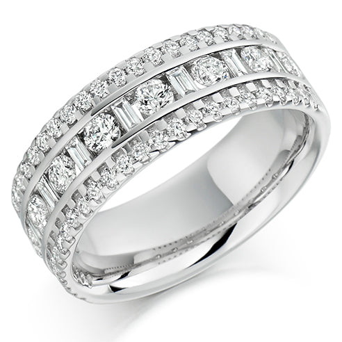 Channel-Set Half Eternity Ring, 1.3ct total (HET1552)