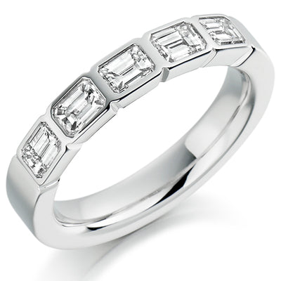 Rubover Half Eternity Ring, 1.0ct total (HET1562)