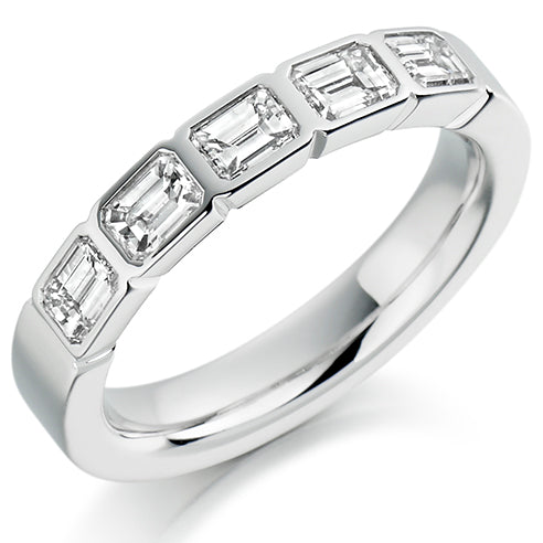 Rubover Half Eternity Ring, 1.0ct total (HET1562)