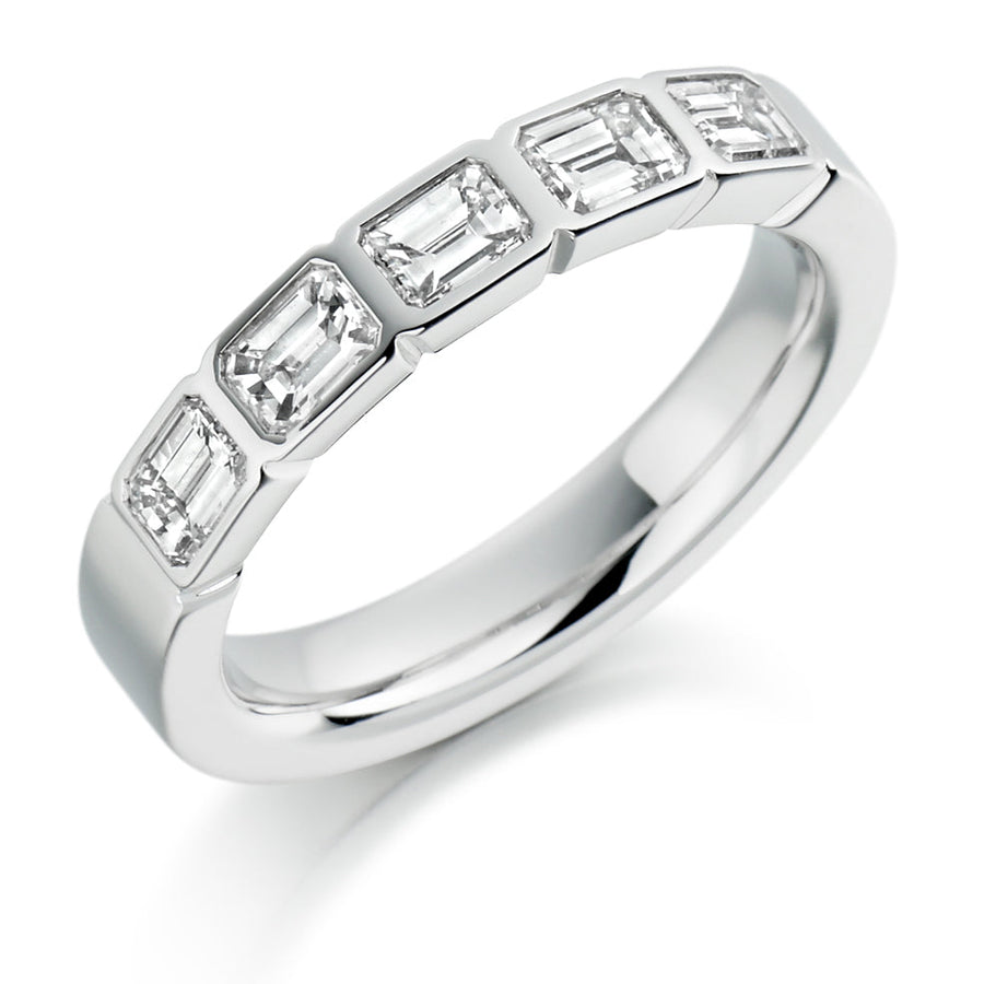 Rubover Half Eternity Ring, 1.0ct total (HET1562)