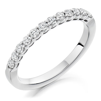 Claw-Set Half Eternity Ring, 0.5ct total (HET1627)