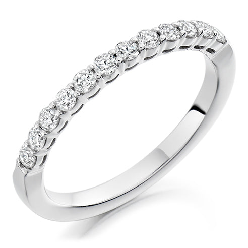 Claw-Set Half Eternity Ring, 0.5ct total (HET1627)