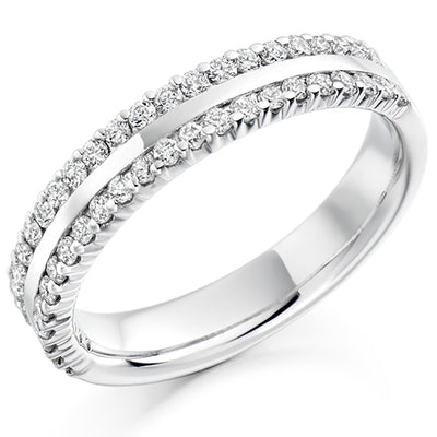 Claw-Set Half Eternity Ring, 0.5ct total