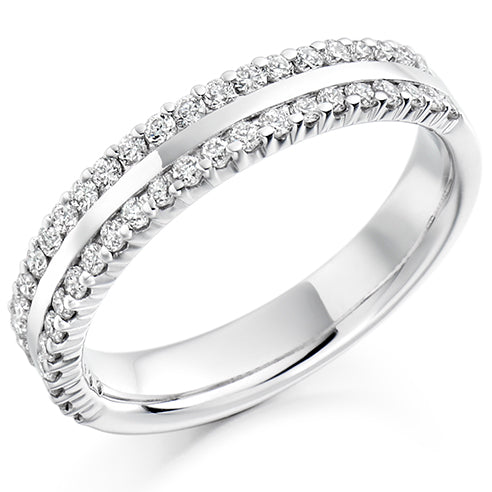 Claw-Set Half Eternity Ring, 0.5ct total