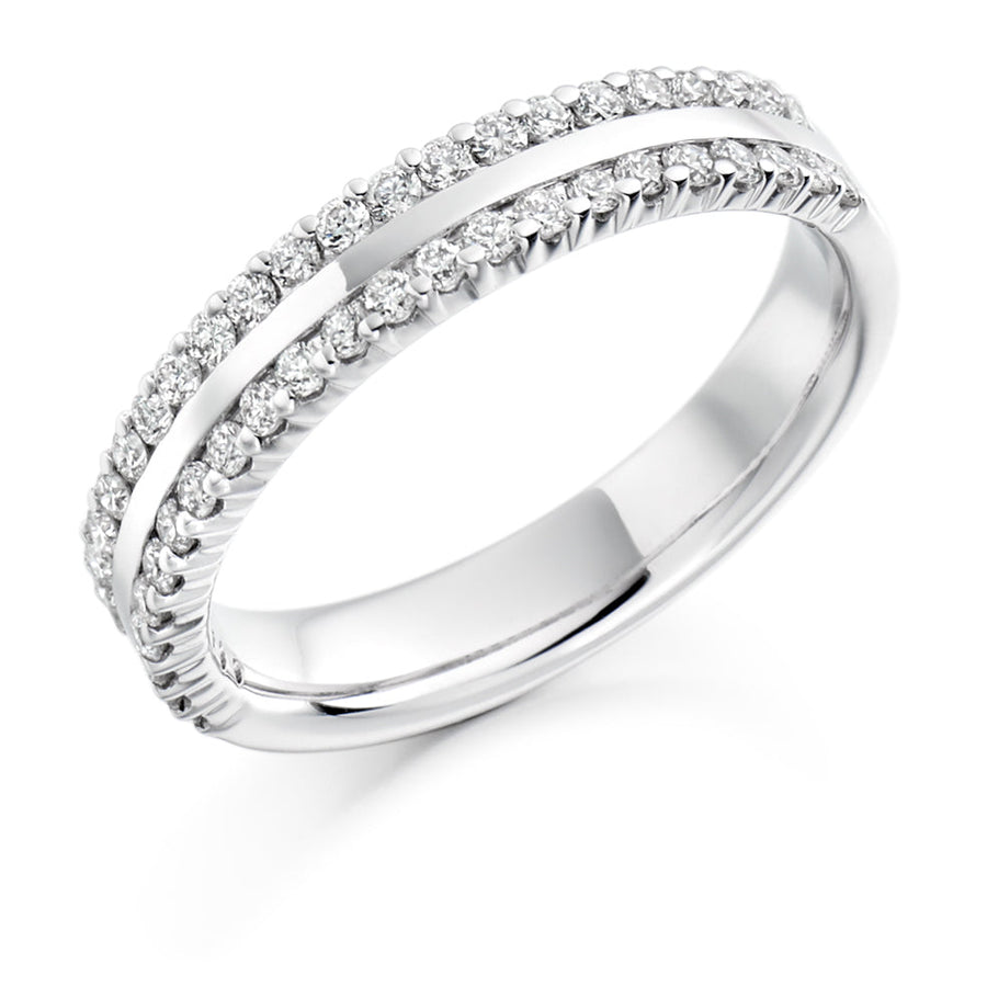 Claw-Set Half Eternity Ring, 0.5ct total