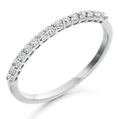 Claw-Set Half Eternity Ring, 0.25ct total (HET1686)