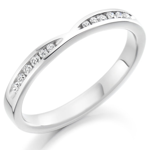 Channel-Set Half Eternity Ring, 0.18ct total (HET1730)