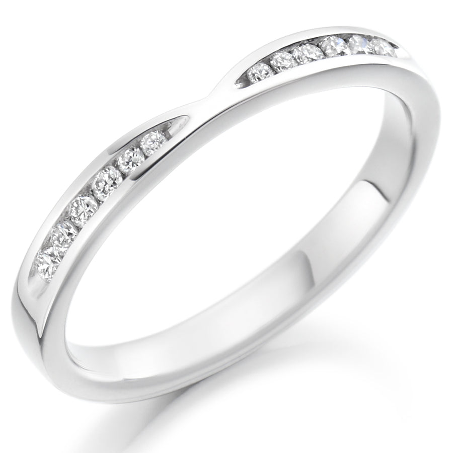 Channel-Set Half Eternity Ring, 0.18ct total (HET1730)