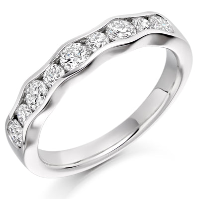 Channel-Set Half Eternity Ring, 0.75ct total (HET1737)