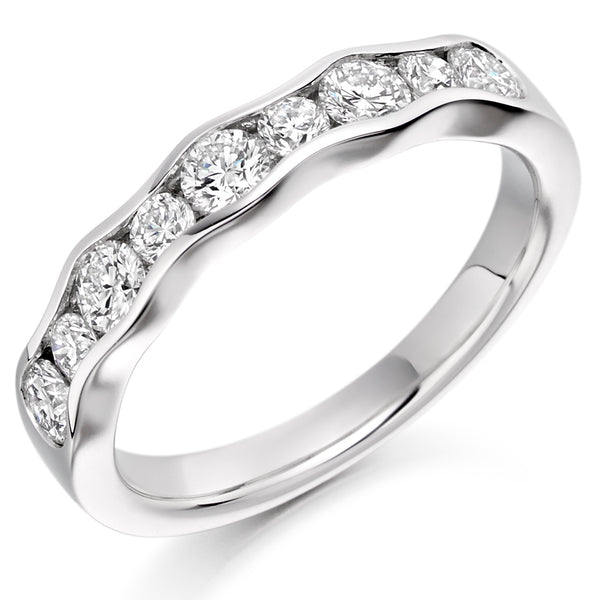 Channel-Set Half Eternity Ring, 0.75ct total (HET1737)
