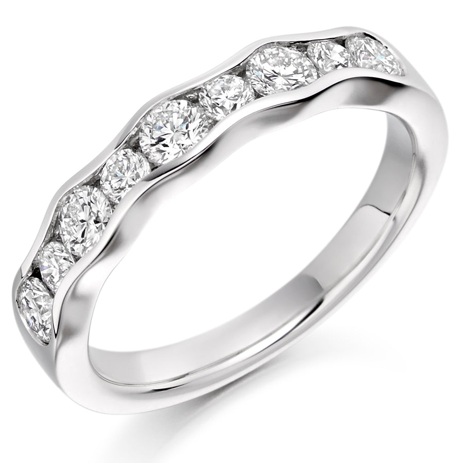 Channel-Set Half Eternity Ring, 0.75ct total (HET1737)