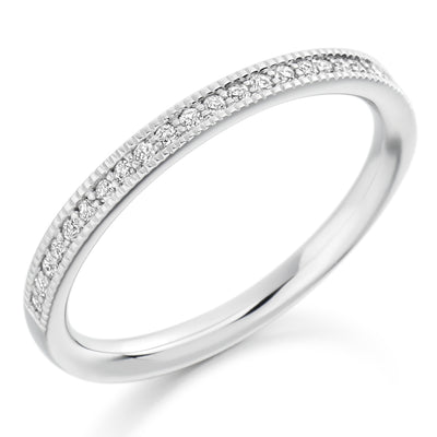 Grain-Set Half Eternity Ring, 0.15ct total (HET1769)