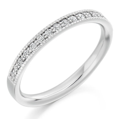 Grain-Set Half Eternity Ring, 0.25ct total (HET1770)