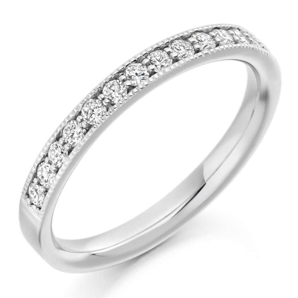 Grain-Set Half Eternity Ring, 0.33ct total (HET1771)