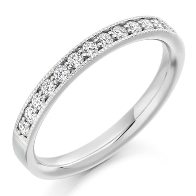Grain-Set Half Eternity Ring, 0.33ct total (HET1771)
