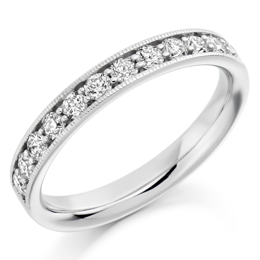 Grain-Set Half Eternity Ring, 0.50ct total (HET1772)