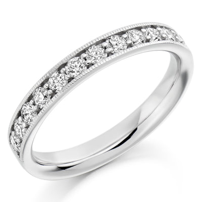 Grain-Set Half Eternity Ring, 0.50ct total (HET1772)