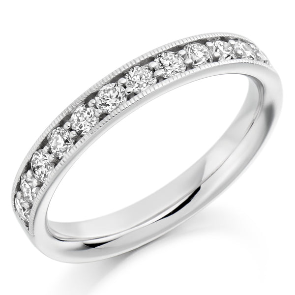 Grain-Set Half Eternity Ring, 0.50ct total (HET1772)