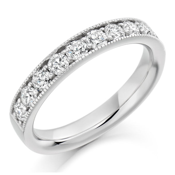 Grain-Set Half Eternity Ring, 0.75ct total (HET1773)