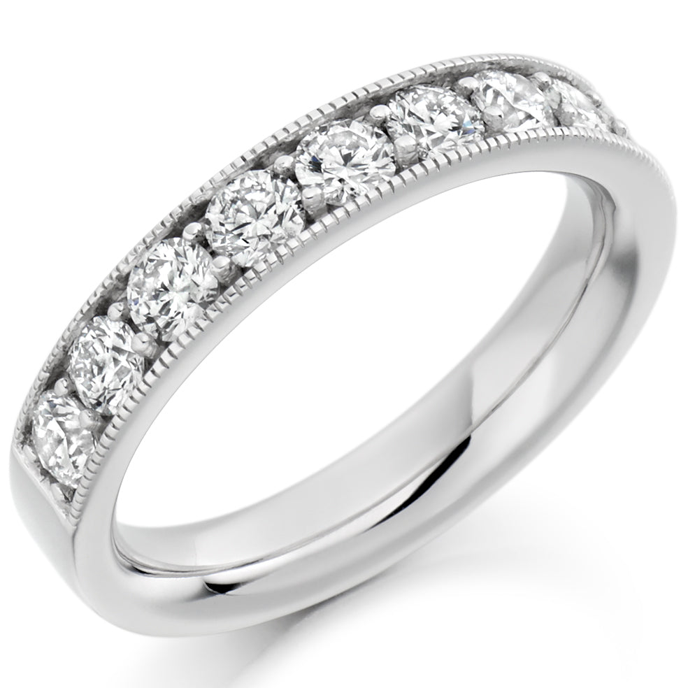Grain-Set Half Eternity Ring, 1.00ct total (HET1774)