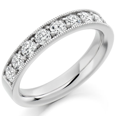 Grain-Set Half Eternity Ring, 1.00ct total (HET1774)