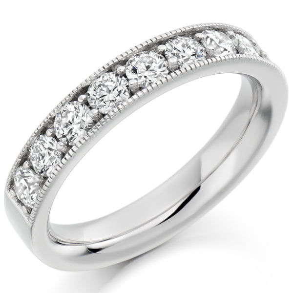 Grain-Set Half Eternity Ring, 1.00ct total (HET1774)