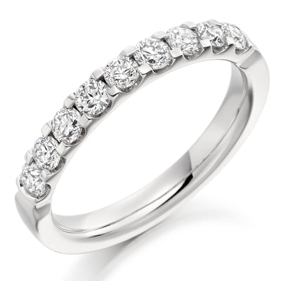 Micro-claw-Set Half Eternity Ring, 0.70ct total (HET1787)