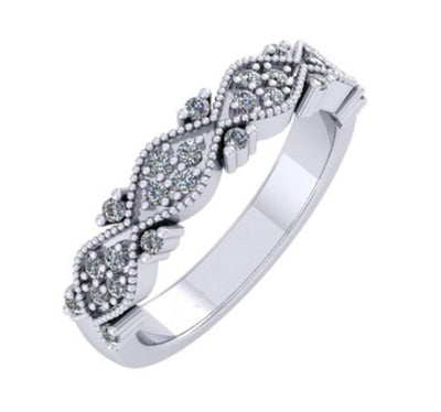 Claw-Set Half Eternity Ring, 0.5ct total (HET18255)