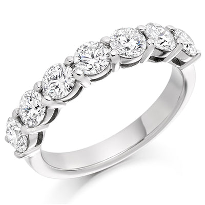 Claw-Set Half Eternity Ring, 1.5ct total (HET1826)