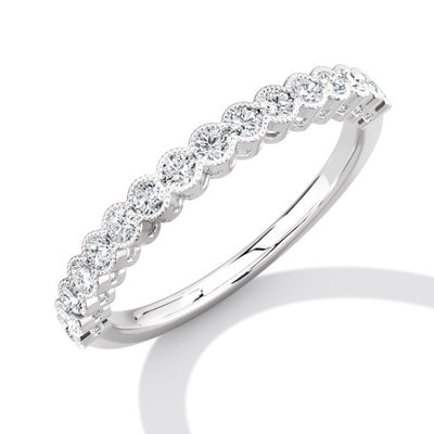 Rubover Half Eternity Ring, 0.48ct total