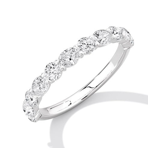 Claw-Set Half Eternity Ring, 0.75ct total (HET18266)