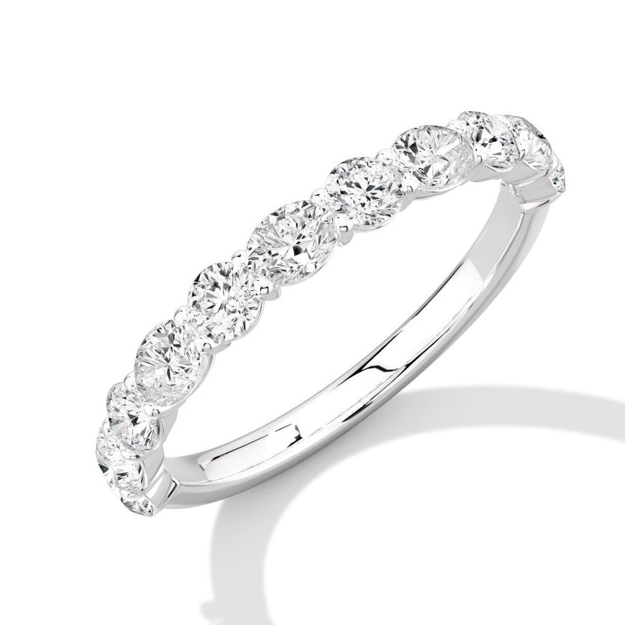 Claw-Set Half Eternity Ring, 0.75ct total (HET18266)