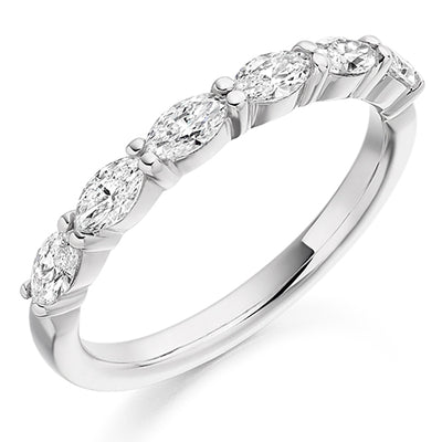 Claw-Set Half Eternity Ring, 0.6ct total (HET1834)