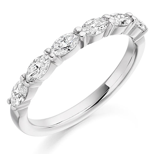 Claw-Set Half Eternity Ring, 0.6ct total (HET1834)