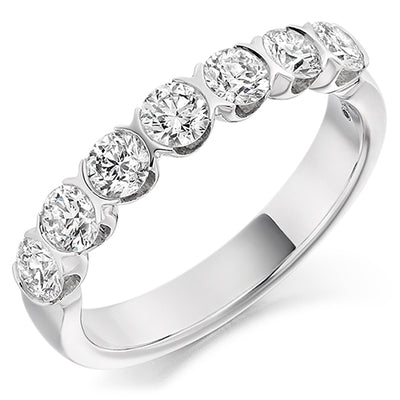 Bar-Set Half Eternity Ring, 1.0ct total (HET1845)