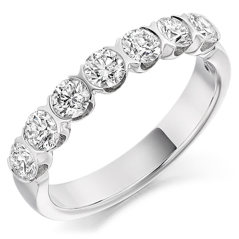 Bar-Set Half Eternity Ring, 1.0ct total (HET1845)
