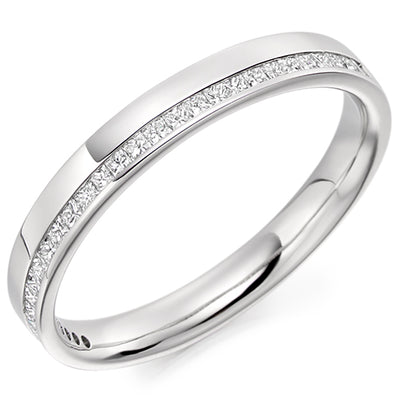 Offset Channel-Set Half Eternity Ring, 0.25ct total (HET1866)