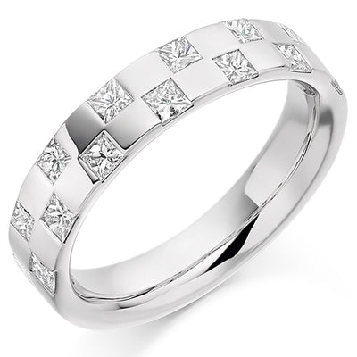 Rubover Half Eternity Ring, 0.8ct total (HET1904)