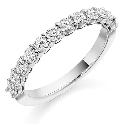 Claw-Set Half Eternity Ring, 0.75ct total (HET1949)
