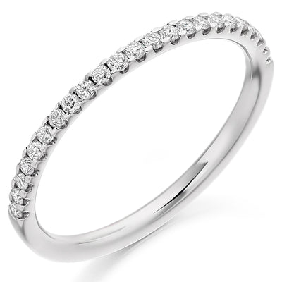 Micro-claw-Set Half Eternity Ring, 0.25ct total (HET1973)