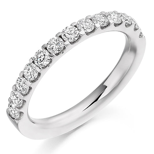 Micro-Claw Half Eternity Ring, 0.75ct total (HET2005)