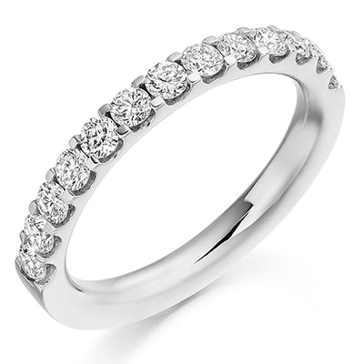 Micro-Claw Half Eternity Ring, 0.75ct total (HET2005)