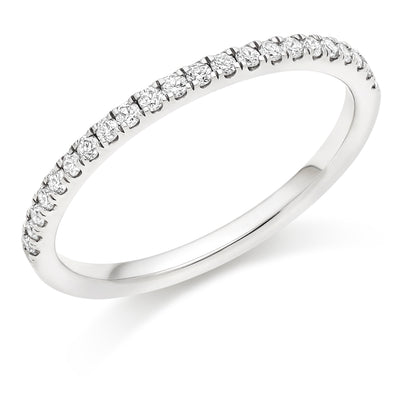 Micro-claw-Set Half Eternity Ring, 0.25ct total (HET20158A)