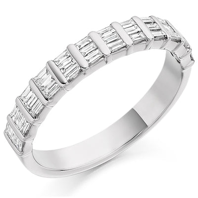 Bar-Set Half Eternity Ring, 0.5ct total (HET2037)