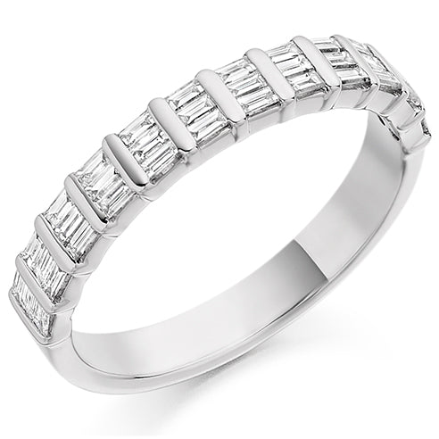 Bar-Set Half Eternity Ring, 0.5ct total (HET2037)