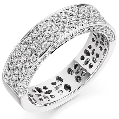 Pavé-Set Half Eternity Ring, 0.65ct total