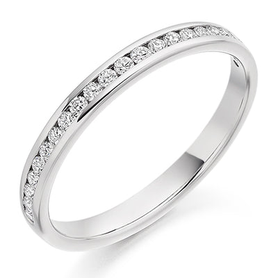 Channel-Set Half Eternity Ring, 0.25ct total (HET2088)