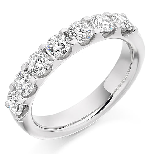 Micro-Claw Half Eternity Ring, 1.3ct total