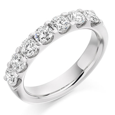 Micro-Claw Half Eternity Ring, 1.3ct total