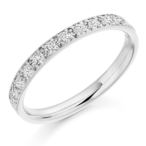 Grain-Set Half Eternity Ring, 0.4ct total